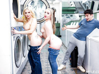 Christie Stevens et Eva Nyx dans la blanchisserie