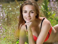 Elle Tan montre son corps dans la prairie